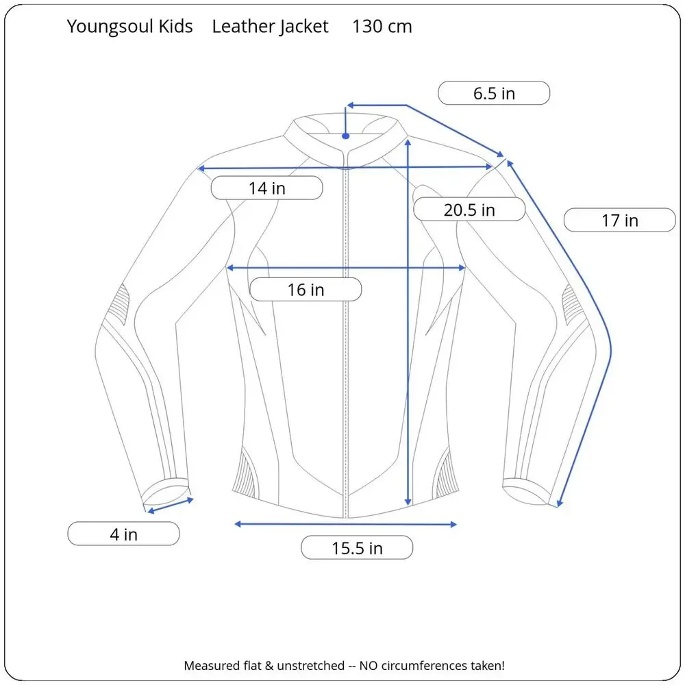 YoungSoul Kids Motorcycle Jacket Black Faux Leather Biker Coat Youth 130cm US 8